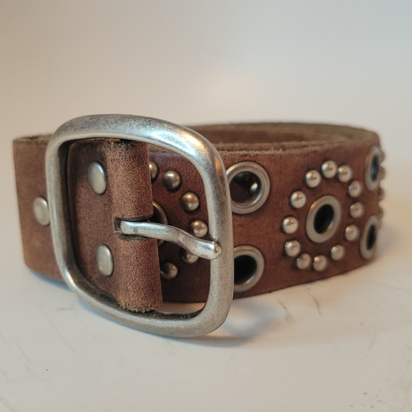 American Eagle Outfitters Accessories - American Eagle Outfitters Brown Leather Belt with Silver Accents